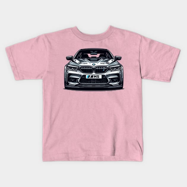 BMW M5 Kids T-Shirt by Vehicles-Art